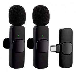 میکروفن یقه ای بی سیم 2 کاربر مدل K9 Dual Type-C